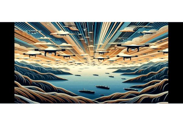 Multi-domain Swarm of vehicles traveling into the horizon