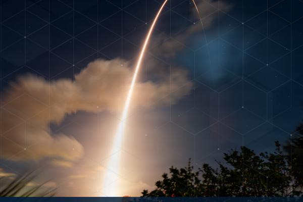 Promotional graphic for the Georgia Tech Research Institute’s “Register: Accelerating Innovation in Defense Tech Workshop,” with the tagline “Connecting Research, Mission, Markets, and Capital.” The design features a dark defense-tech background with a glowing trajectory arc and Georgia Tech Research Institute logo.